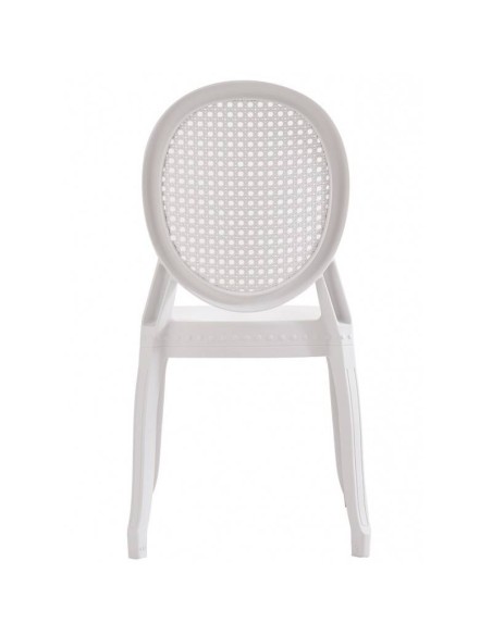 Silla de exterior Isabelina, polipropileno blanco