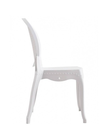 Silla de exterior Isabelina, polipropileno blanco