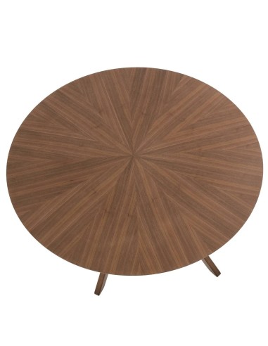 MESA REDONDA MOODY 120, COLOR NOGAL.