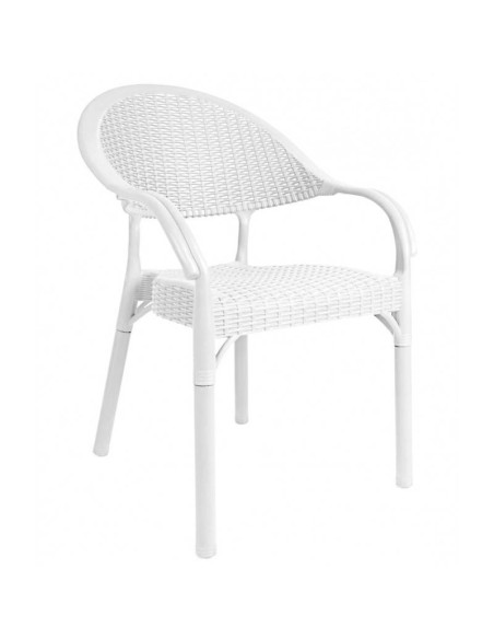 Cadeira com braços exterior TORREVIEJA, empilhável, polipropileno.