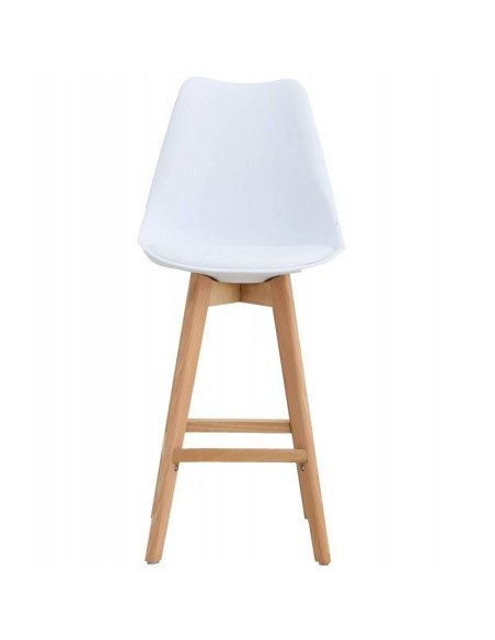 Taburete de cocina escandinavo 72, haya, plastico