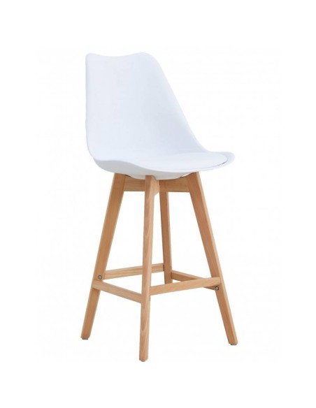 Taburete de cocina escandinavo 72, haya, plastico
