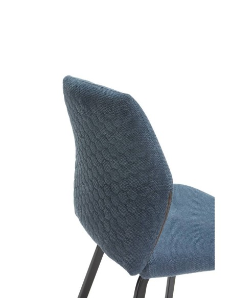 TABURETE BEI 65 diseño moderno, TELA Y METAL NEGRO.