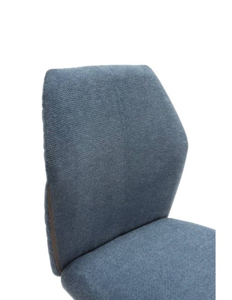 TABURETE BEI 65 diseño moderno, TELA Y METAL NEGRO.