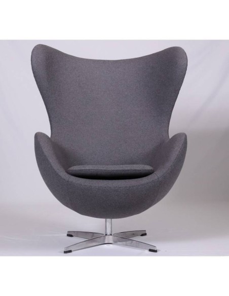 Sillón Egg Cashmere Gris oscuro.