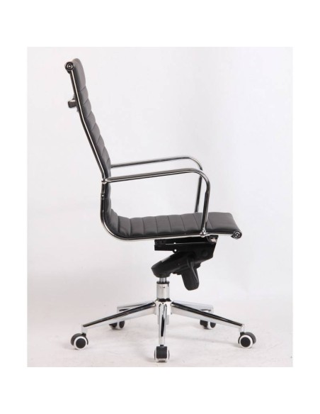 Silla de oficina Boris, basculante avanzado, respaldo alto, cuero sintético.