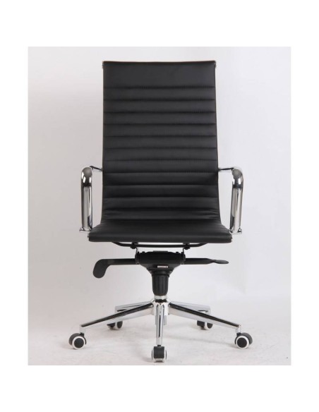 Silla de oficina Boris, basculante avanzado, respaldo alto, cuero sintético.