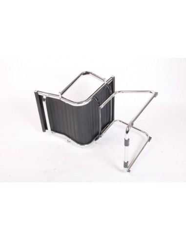 Silla oficina fija de patín Boris, similpiel negra