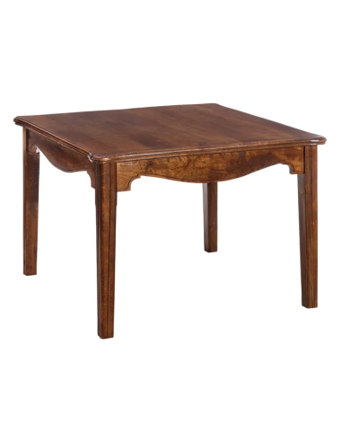 Mesa clásica cuadrada HILDA 114 X 114. Madera de mango.