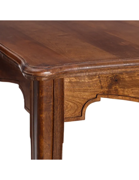 Mesa quadrada clássica HILDA 114 X 114. Madeira de mangueira.