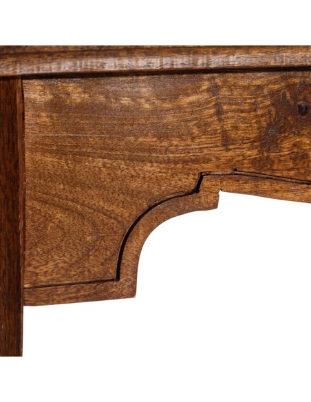 Mesa clásica cuadrada HILDA 114 X 114. Madera de mango.