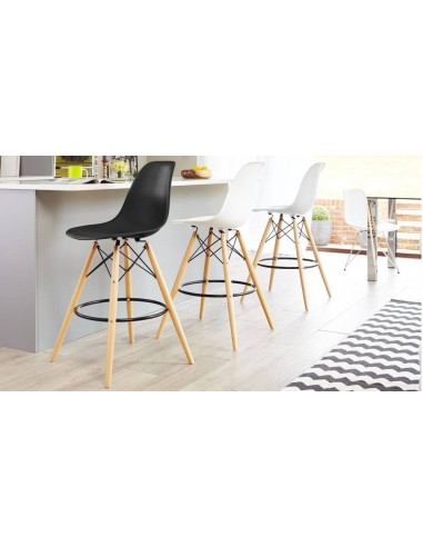 Taburete De Cocina De Diseño Tower, Abs, Madera