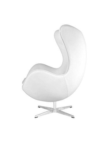Sillón Egg similpiel blanca.