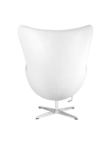 Sillón Egg similpiel blanca.