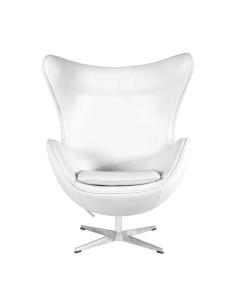 Poltrona Egg similpiel branco. 2