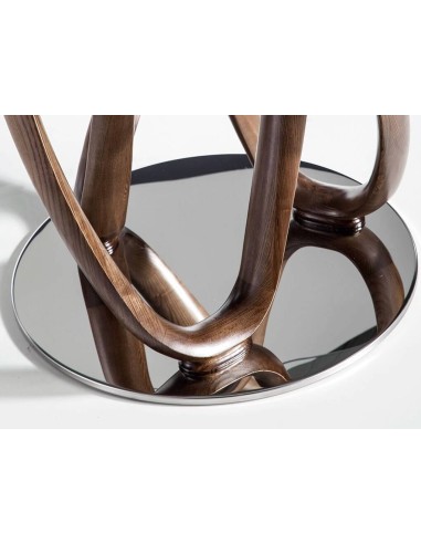 Mesa de jantar ATELIER, madeira, vidro, aço