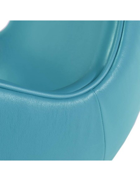 Sillón Egg piel sintética turquesa