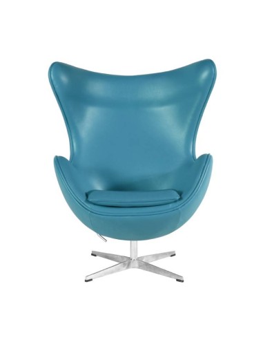 Sillón Egg piel sintética turquesa