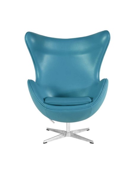 Sillón Egg piel sintética turquesa