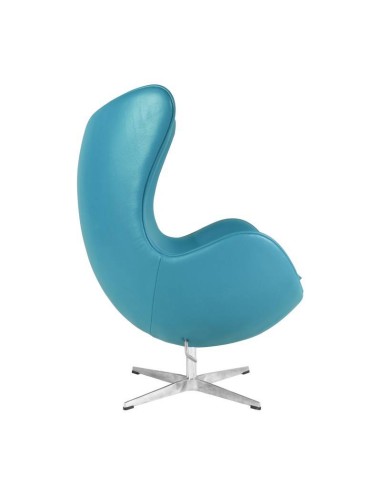 Sillón Egg piel sintética turquesa