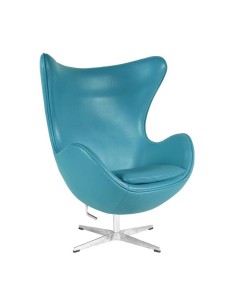 Sillón Egg piel sintética turquesa