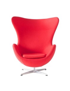 Sillón Egg Cashmere rojo. 2