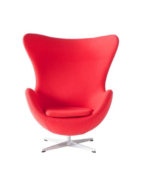 Sillón Egg Cashmere rojo.