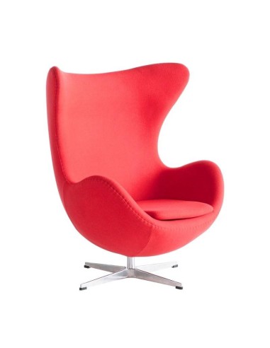 Sillón Egg Cashmere rojo.