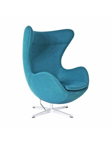 Poltrona Egg Cashmere turquesa.
