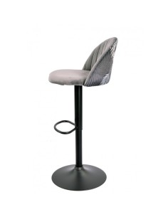 Taburete JUNGLE, regulable, metal negro, tapizado velvet...