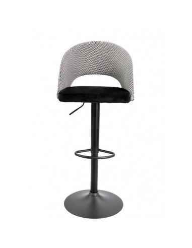 Taburete GALO, regulable, metal negro, tapizado...