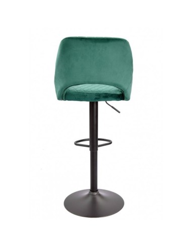 Taburete ASUR, regulable, tapizado velvet verde...
