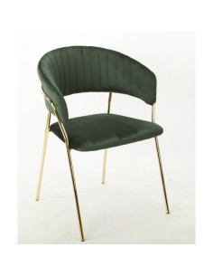 Silla con brazos HANSE, metal cromado dorado, tapizado...