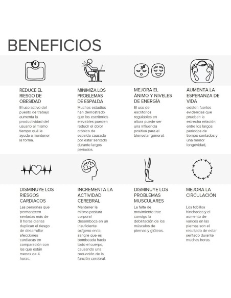 Mesa escritorio elevable FLAP 140 x 70, minimalista blanco.