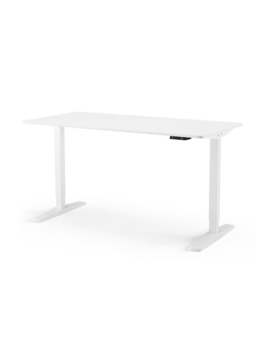 Mesa escritorio elevable FLAP 140 x 70, minimalista blanco.