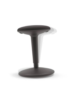 Taburete Ergonómico elevable BONGO, polipropileno negro,...