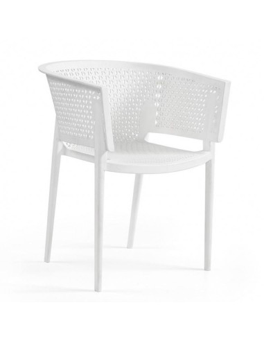 Silla con brazos para exterior BILBAO, apilable, polipropileno