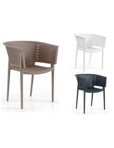 Silla con brazos para exterior BILBAO, apilable,...