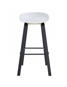 Taburete WELLI 75, patas metal negro, asiento... 2