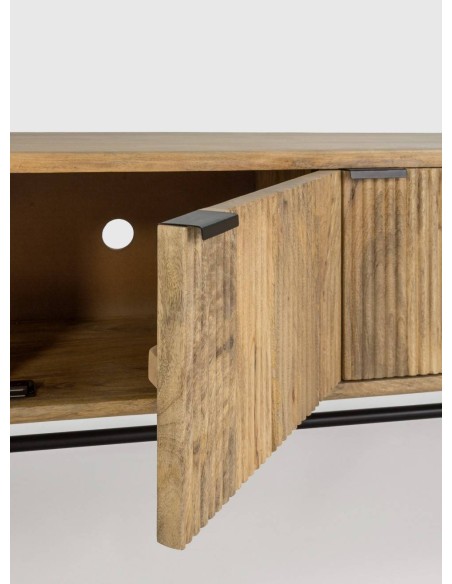 MUEBLE TV MUNDRA 145 x 40 cm, MADERA MANGO y PATAS de METAL.