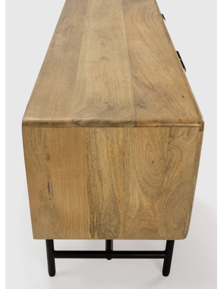 MUEBLE TV MUNDRA 145 x 40 cm, MADERA MANGO y PATAS de METAL.