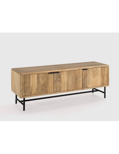 MUEBLE TV MUNDRA 145 x 40 cm, MADERA MANGO y PATAS de METAL.