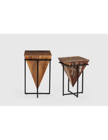 MESA DE RINCON AVATAR 68 x 42, MADERA natural y METAL.