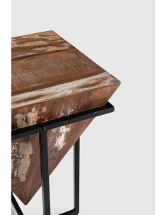 MESA DE CANTO AVATAR 56 x 36. MADEIRA e METAL. 2