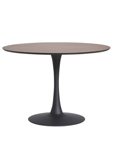 MESA REDON. ODA 110 CM NEGRO/NOGAL