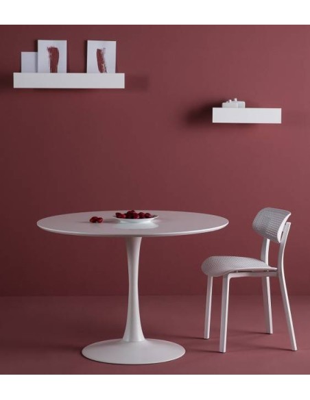 MESA Redonda ODA 110, insipirada E. Saarinen, BLANCO