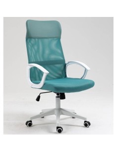 Sillón de oficina TONER, estructura blanca, malla y...