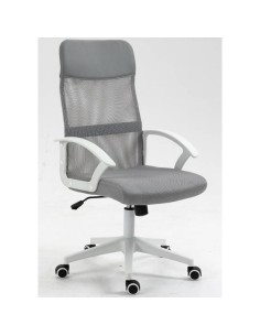 Sillón de oficina TONER, estructura blanca, malla y...