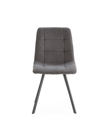 Silla de comedor LAVA, tejido gris oscuro patas...