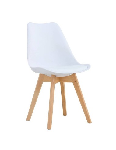 Silla De Comedor Nordico Acantha,  Polipropileno Y Haya Natural